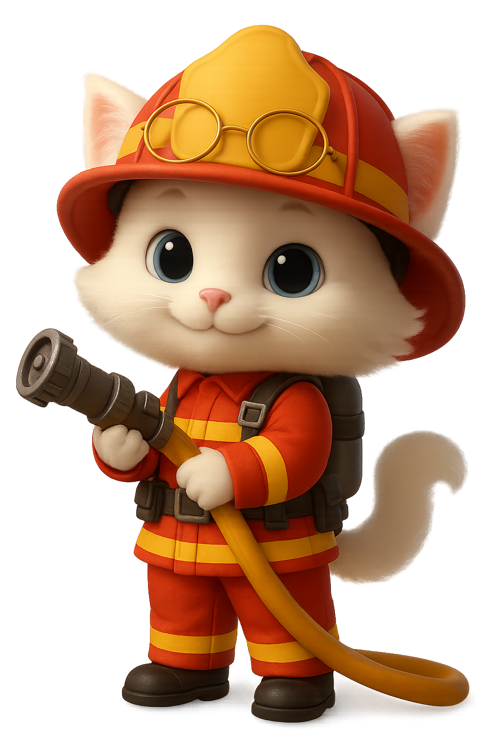 Fire Cat ready to rescue a room